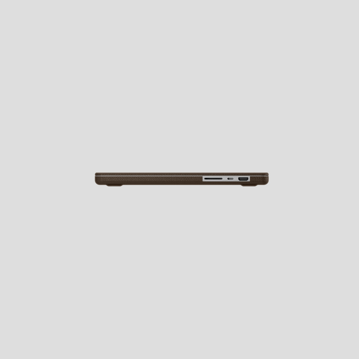 Dark Brown Case For For MacBook Pro 16 Calf with Steel Metal -6 | Dark-Brown-Steel