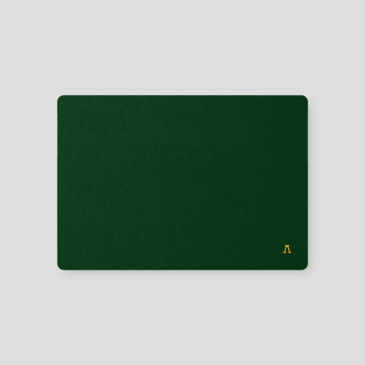 Dark Green Case For For MacBook Pro 16 Calf with Gold Metal -2 | Dark-Green-Gold