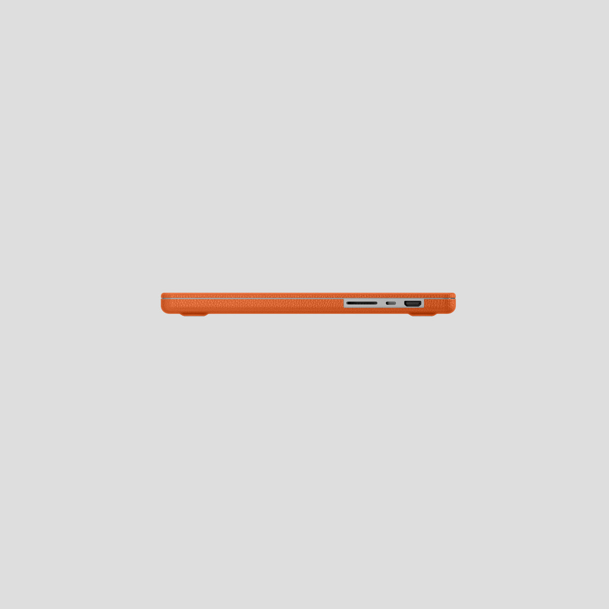 Orange Case For For MacBook Pro 16 Calf with Gold Metal -6 | Orange-Gold