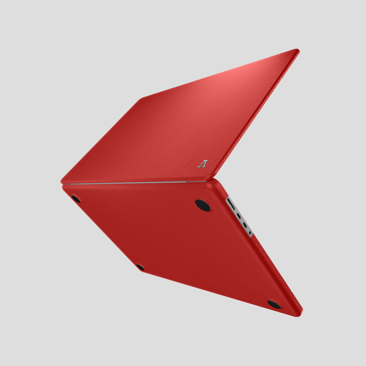 Red Case For For MacBook Pro 16 Calf with Steel Metal -4 | Red-Steel