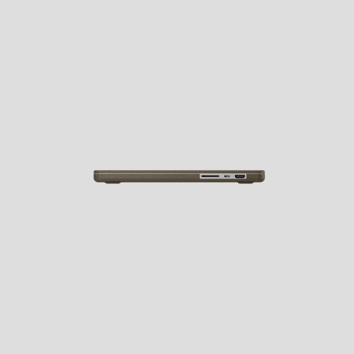 Taupe Case For For MacBook Air 15-inch (2023 / 2024) Calf with Black Metal -6 | Taupe-Black