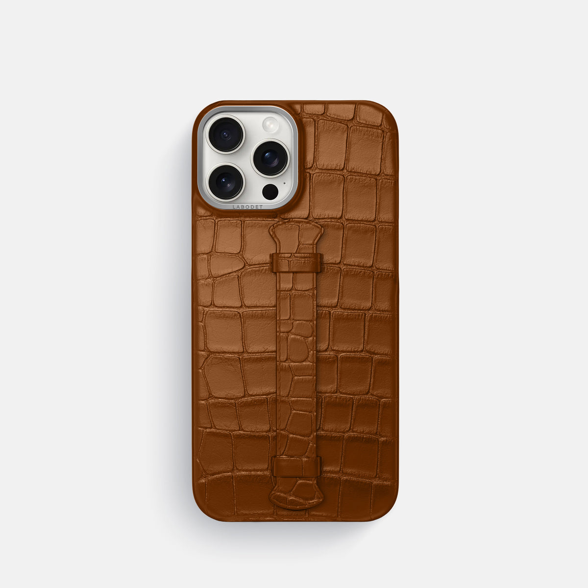 Honey iPhone 16 Pro Centre Handle Case In Alligator with Steel Metal -1 | Honey-Steel