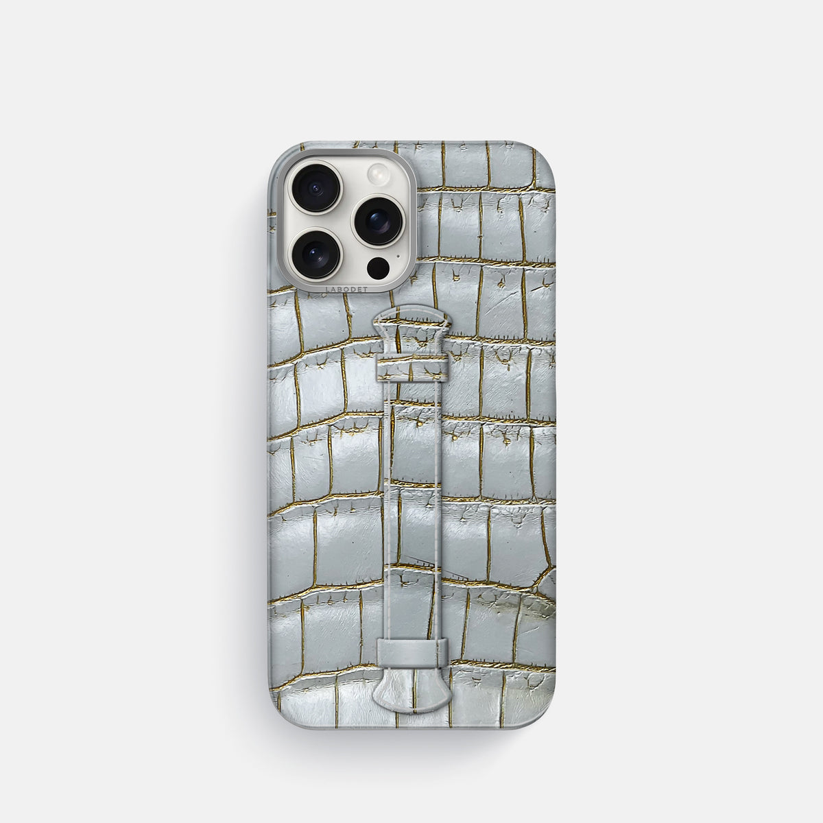 Arctic iPhone 16 Pro Center Handle Himalayan Crocodile with Steel Metal -1 | Arctic-Steel