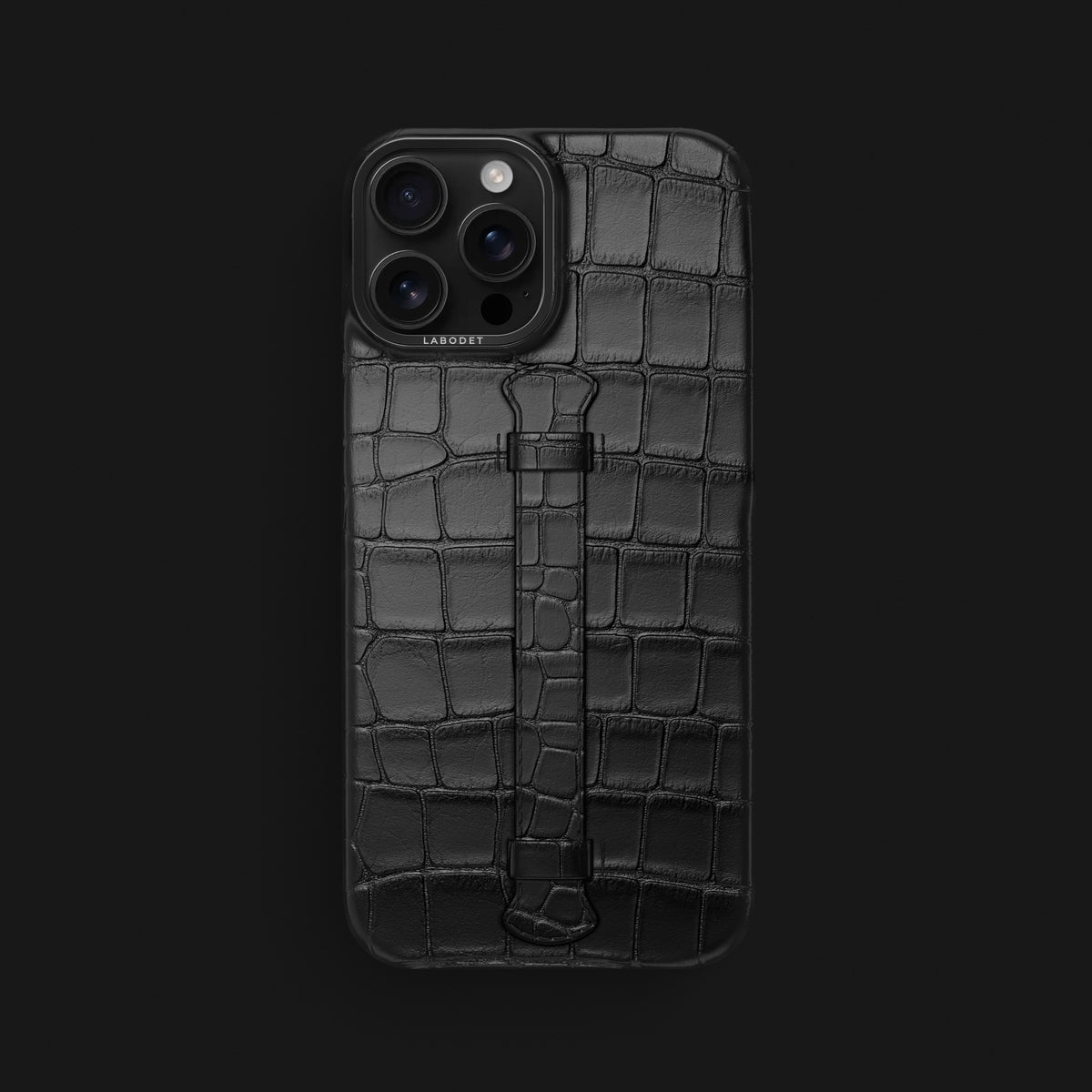 Edition-Black iPhone 16 Pro Max Center Handle Alligator with Black Metal -2 | Edition-Black-Black