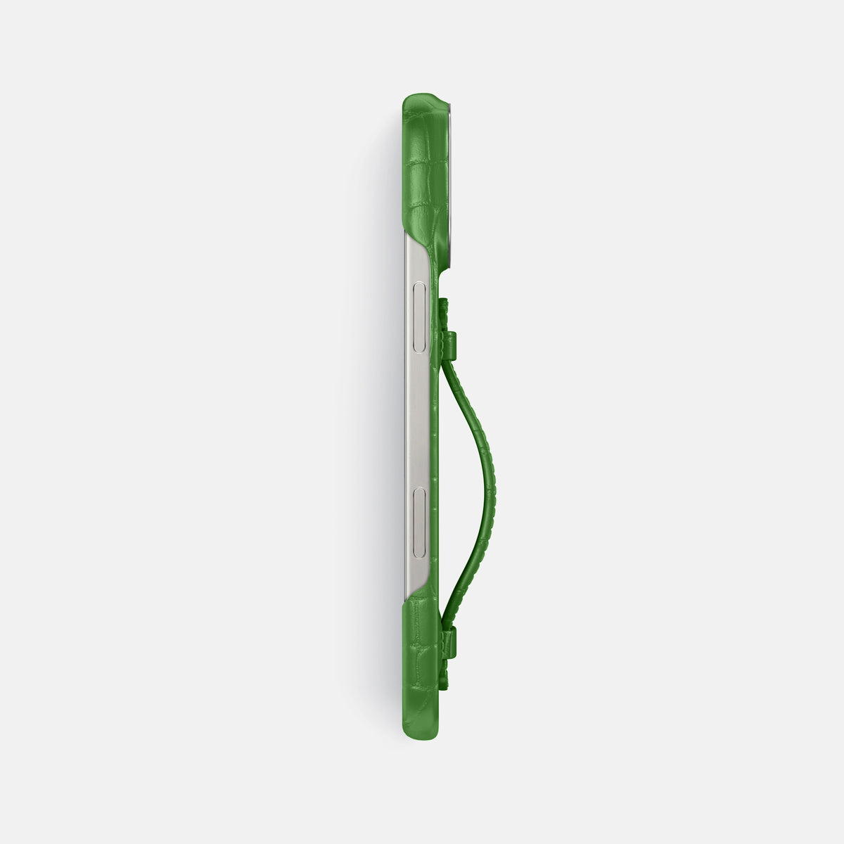 Apple-Green iPhone 16 Pro Max Center Handle Alligator with Steel Metal -3 | Apple-Green-Steel