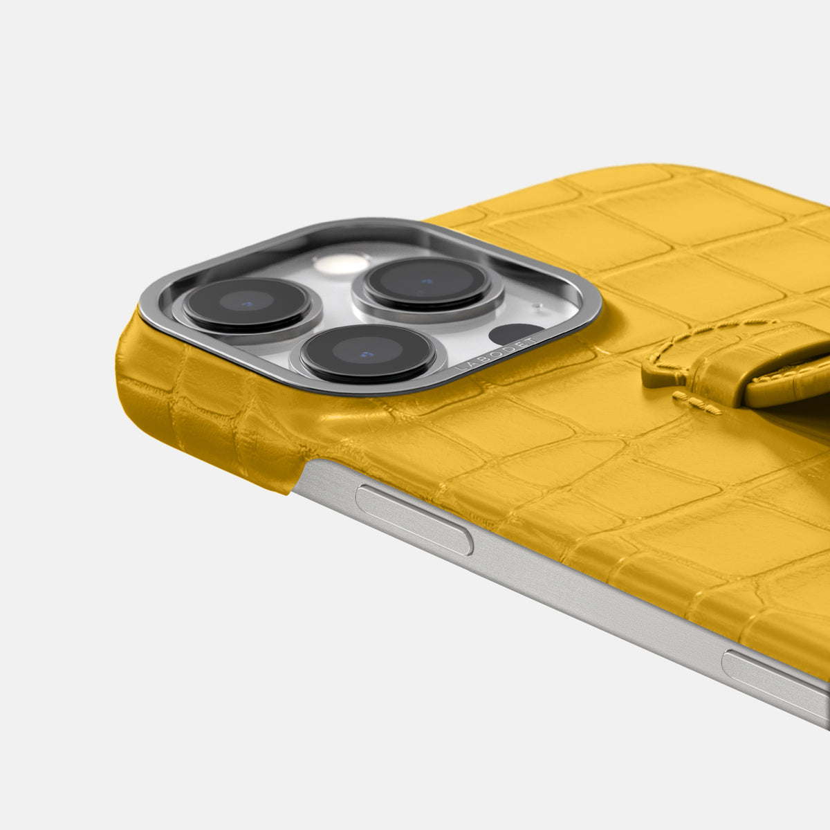 Yellow iPhone 16 Pro Max Center Handle Alligator with Steel Metal -5 | Yellow-Steel