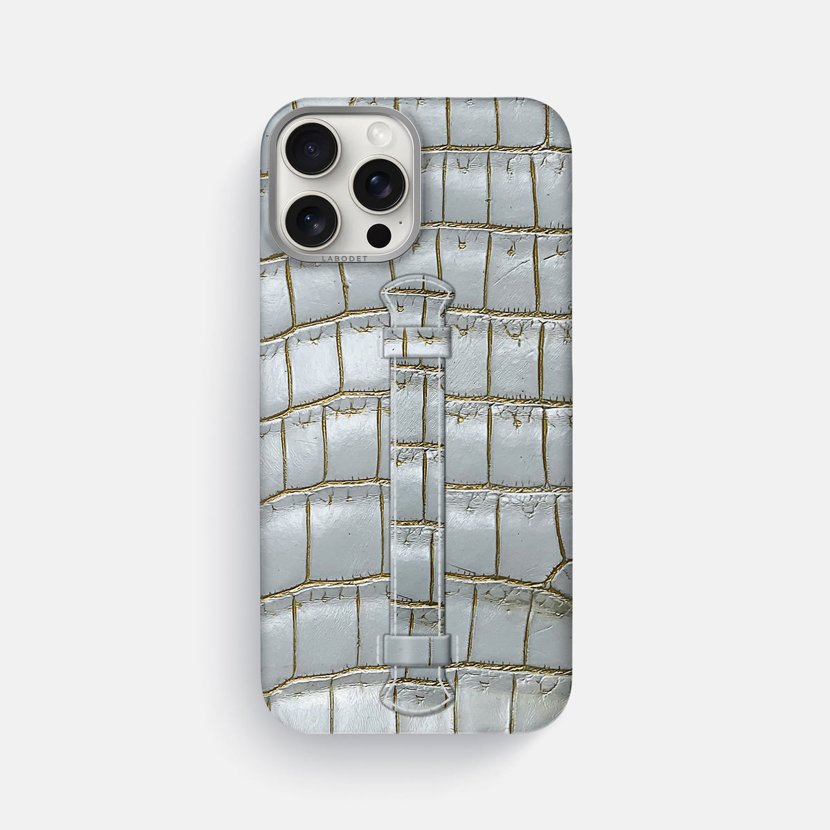 Arctic iPhone 16 Pro Max Center Handle Himalayan Crocodile with Steel Metal -1 | Arctic-Steel