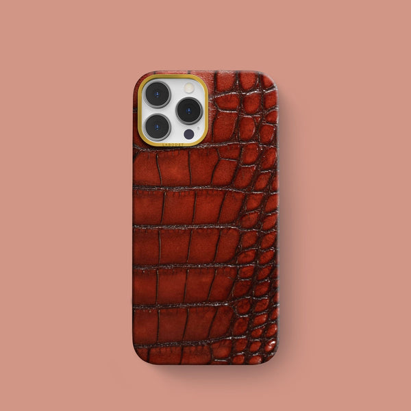 iPhone 15 Pro Classic Case 1/1 Pomegranate Alligator | MagSafe