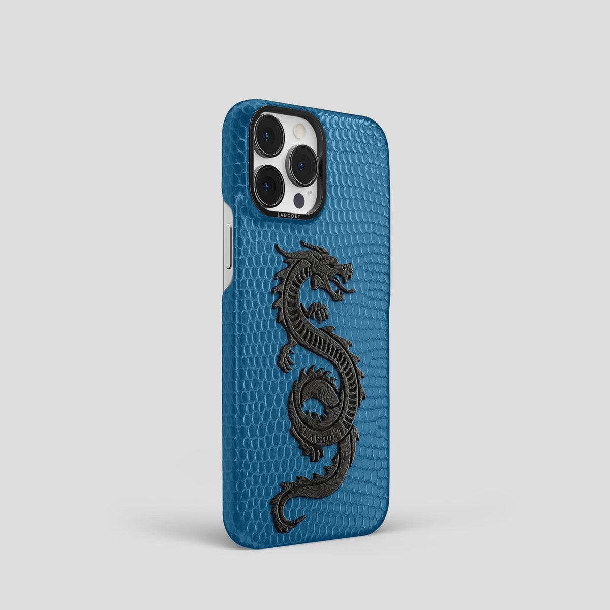 Blue iPhone 14 Pro Classic Case with Black Metal -2 | Blue-Black