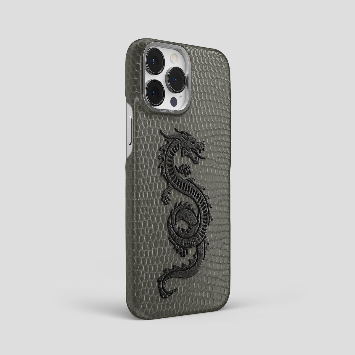 Grey iPhone 14 Pro Max Classic Case with Steel Metal -2 | Grey-Steel