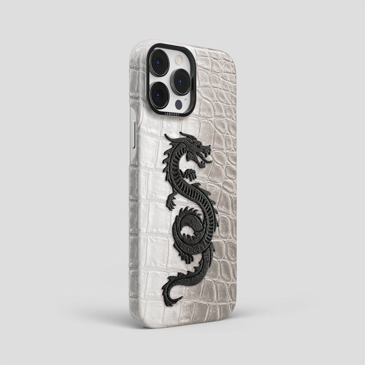 Grey iPhone 14 Pro Max Himalaya Classic Case with Black Metal -2 | Grey-Black