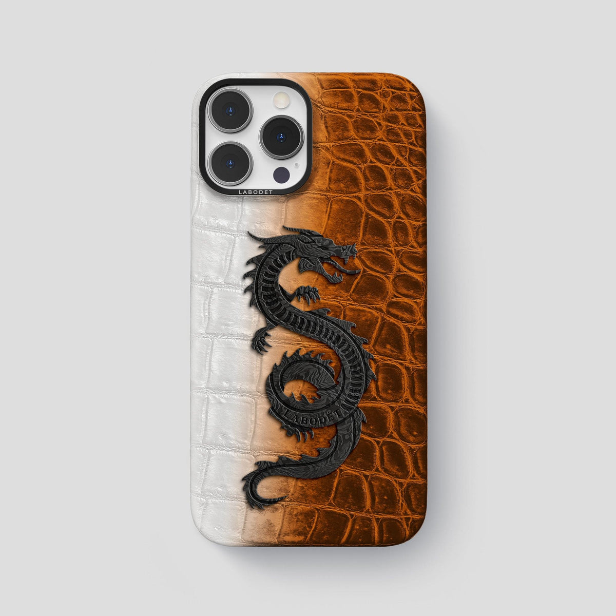 Orange iPhone 14 Pro Max Himalaya Classic Case with Black Metal -1 | Orange-Black