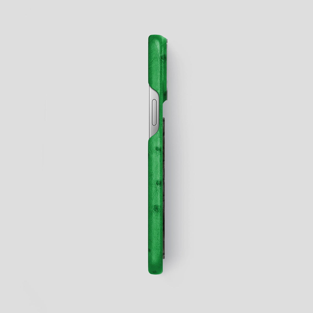 Kentucky Green iPhone 15 Pro Max Classic Case Ostrich with Steel Metal -3 | Kentucky-Green-Steel