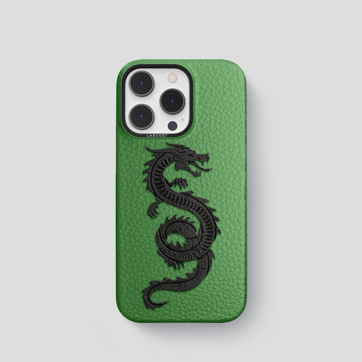 Herb iPhone 15 Pro Classic Case Calf with Black Metal -1 | Herb-Black