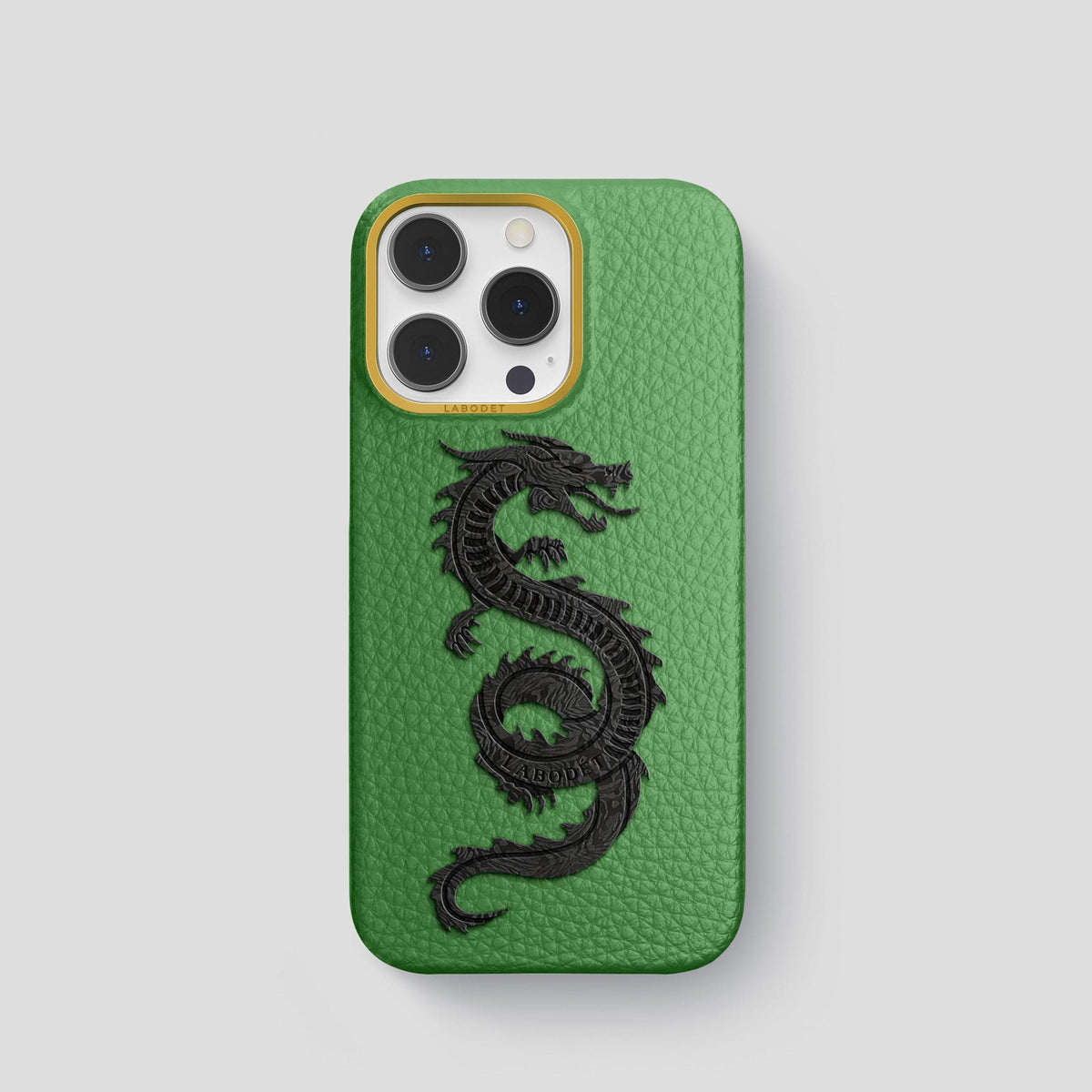 Herb iPhone 15 Pro Classic Case Calf with Gold Metal -1 | Herb-Gold