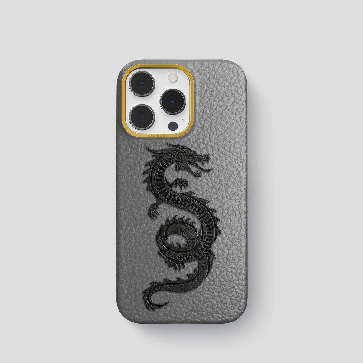 Souris iPhone 15 Pro Classic Case Calf with Gold Metal -1 | Souris-Gold