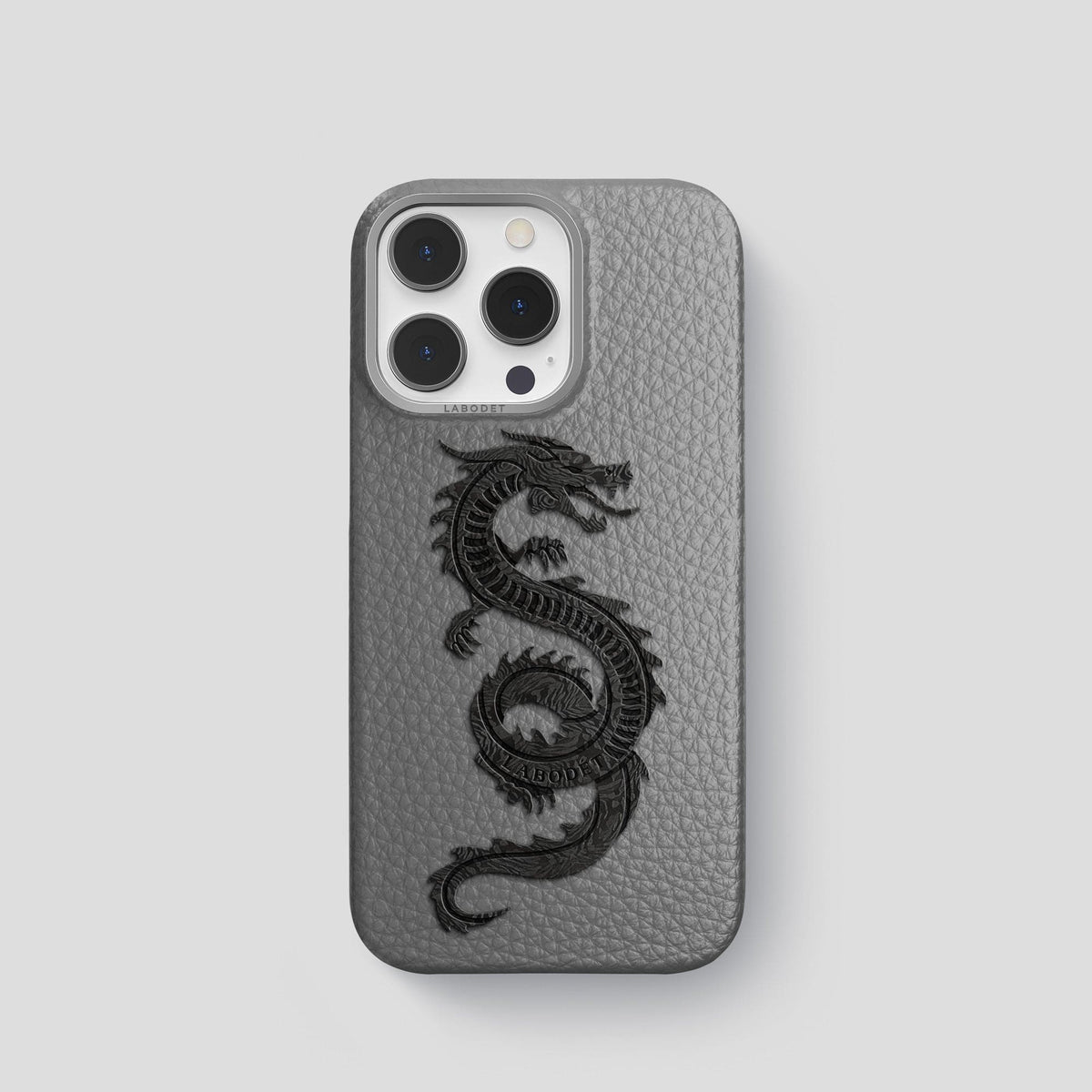 Souris iPhone 15 Pro Classic Case Calf with Steel Metal -1 | Souris-Steel