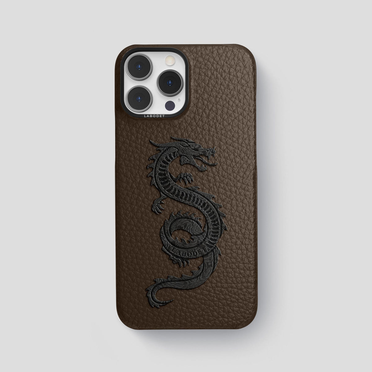 Dark Brown iPhone 15 Pro Max Classic Case Calf with Black Metal -1 | Dark-Brown-Black