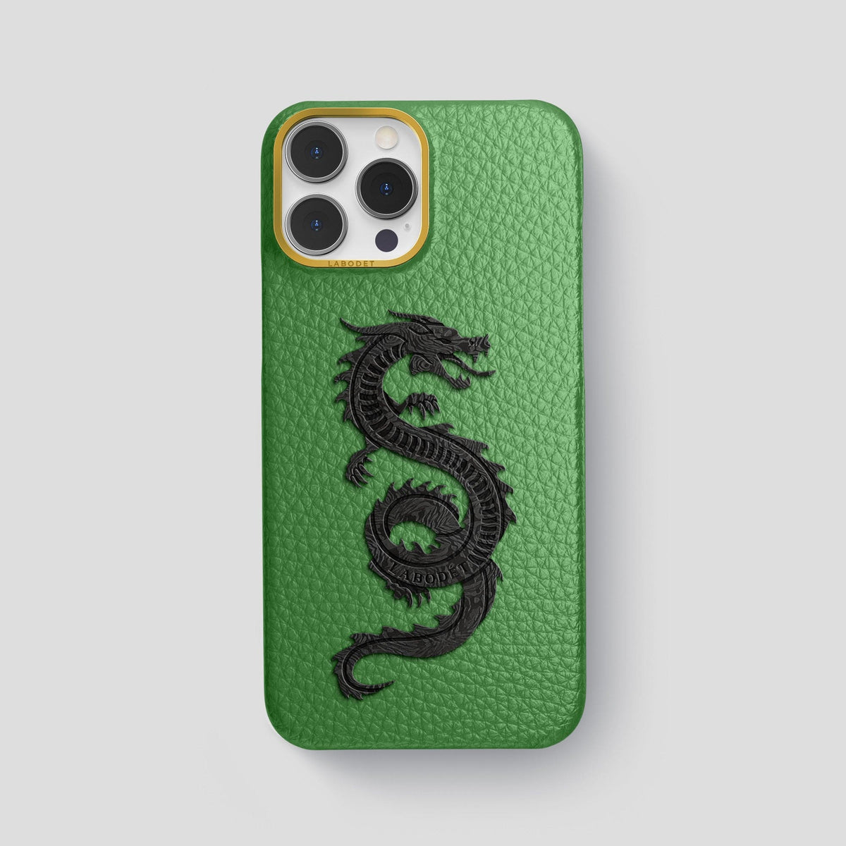 Herb iPhone 15 Pro Max Classic Case Calf with Gold Metal -1 | Herb-Gold