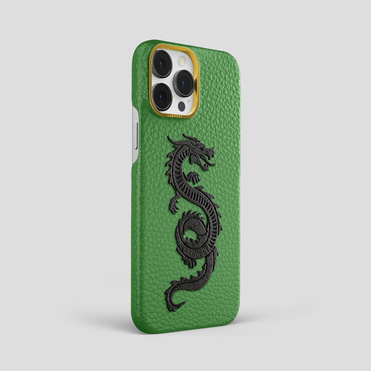 Herb iPhone 15 Pro Max Classic Case Calf with Gold Metal -2 | Herb-Gold