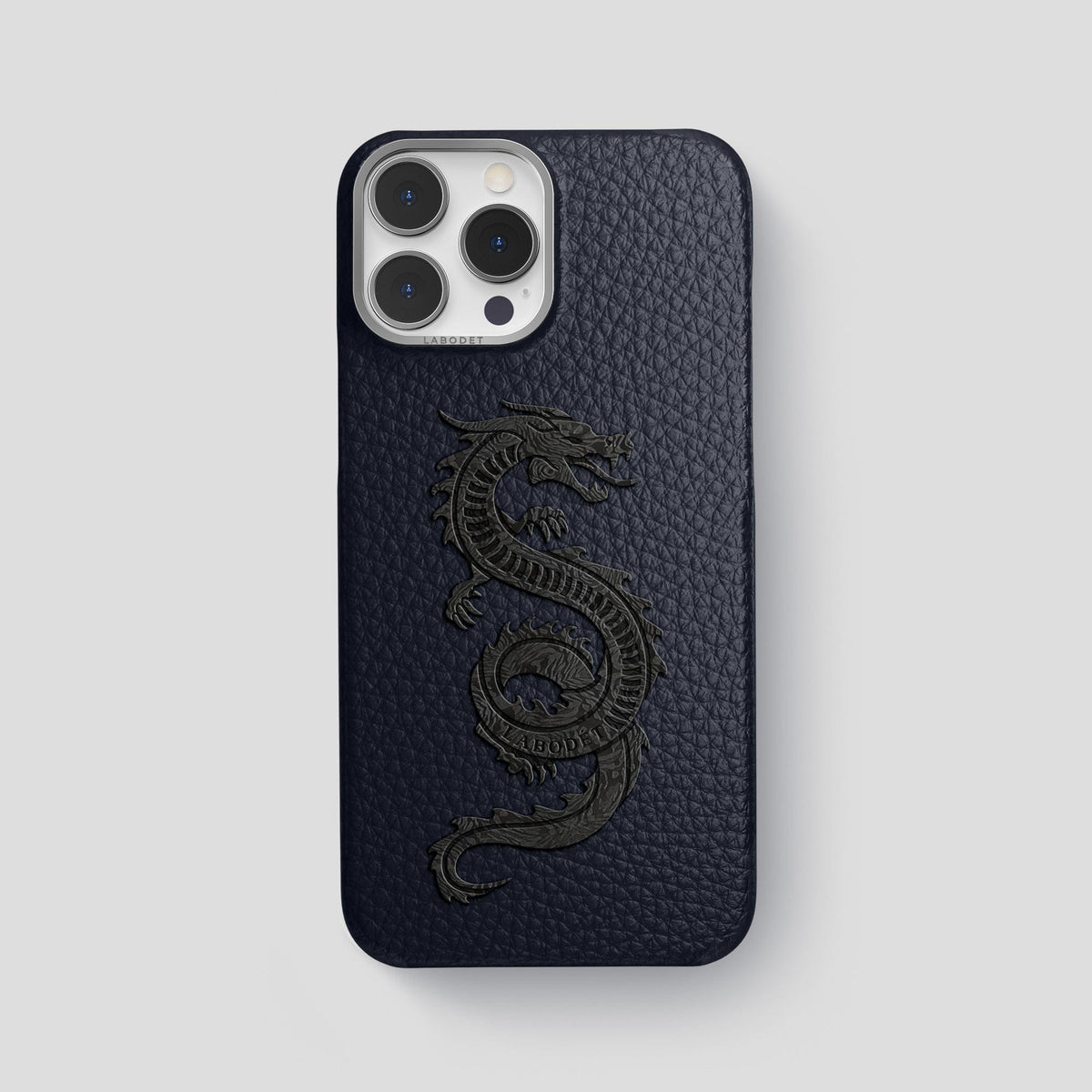 Marine iPhone 15 Pro Max Classic Case Calf with Steel Metal -1 | Marine-Steel