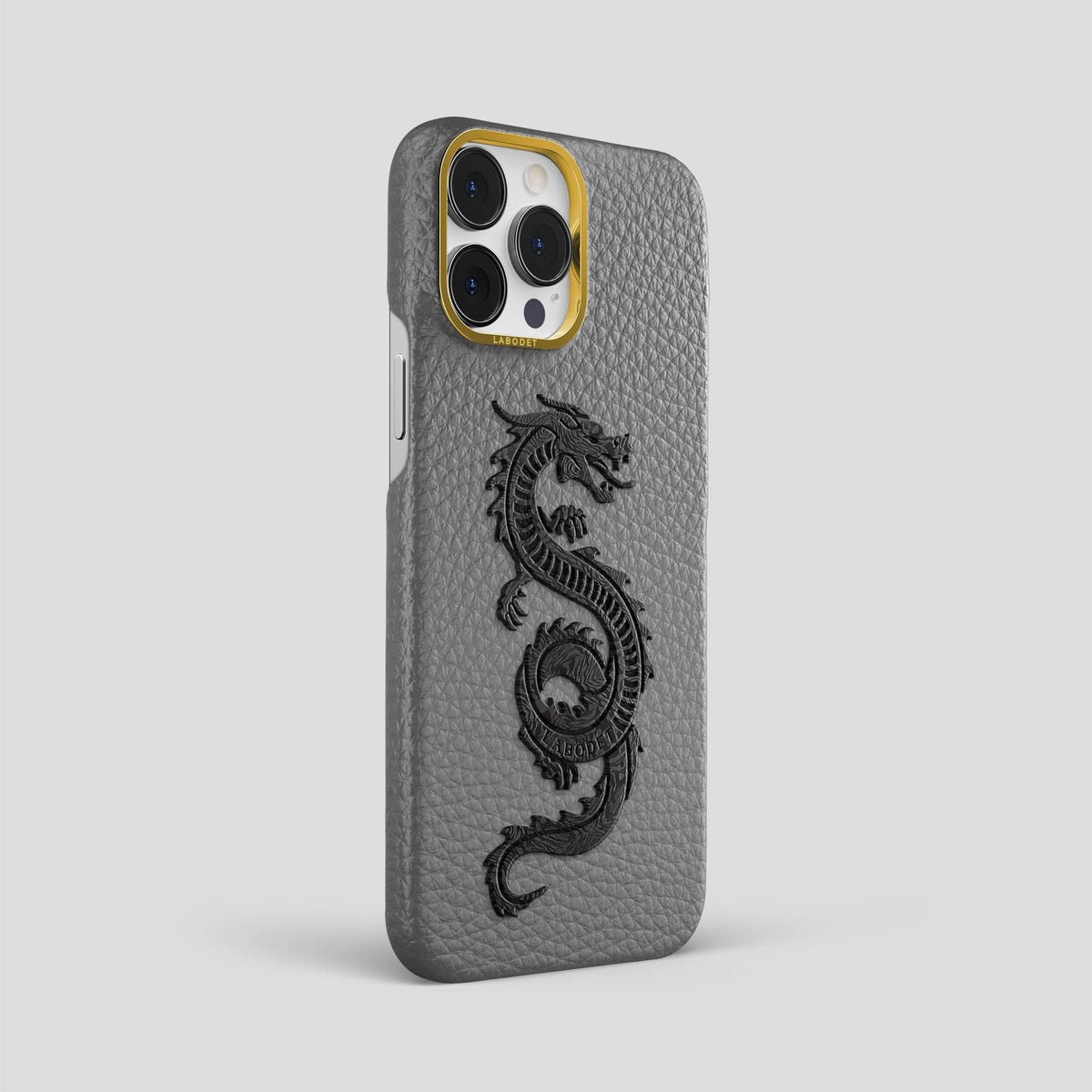 Souris iPhone 15 Pro Max Classic Case Calf with Gold Metal -2 | Souris-Gold