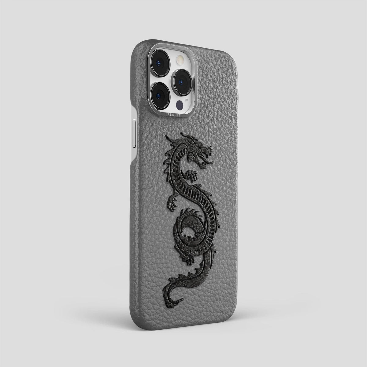 Souris iPhone 15 Pro Max Classic Case Calf with Steel Metal -2 | Souris-Steel