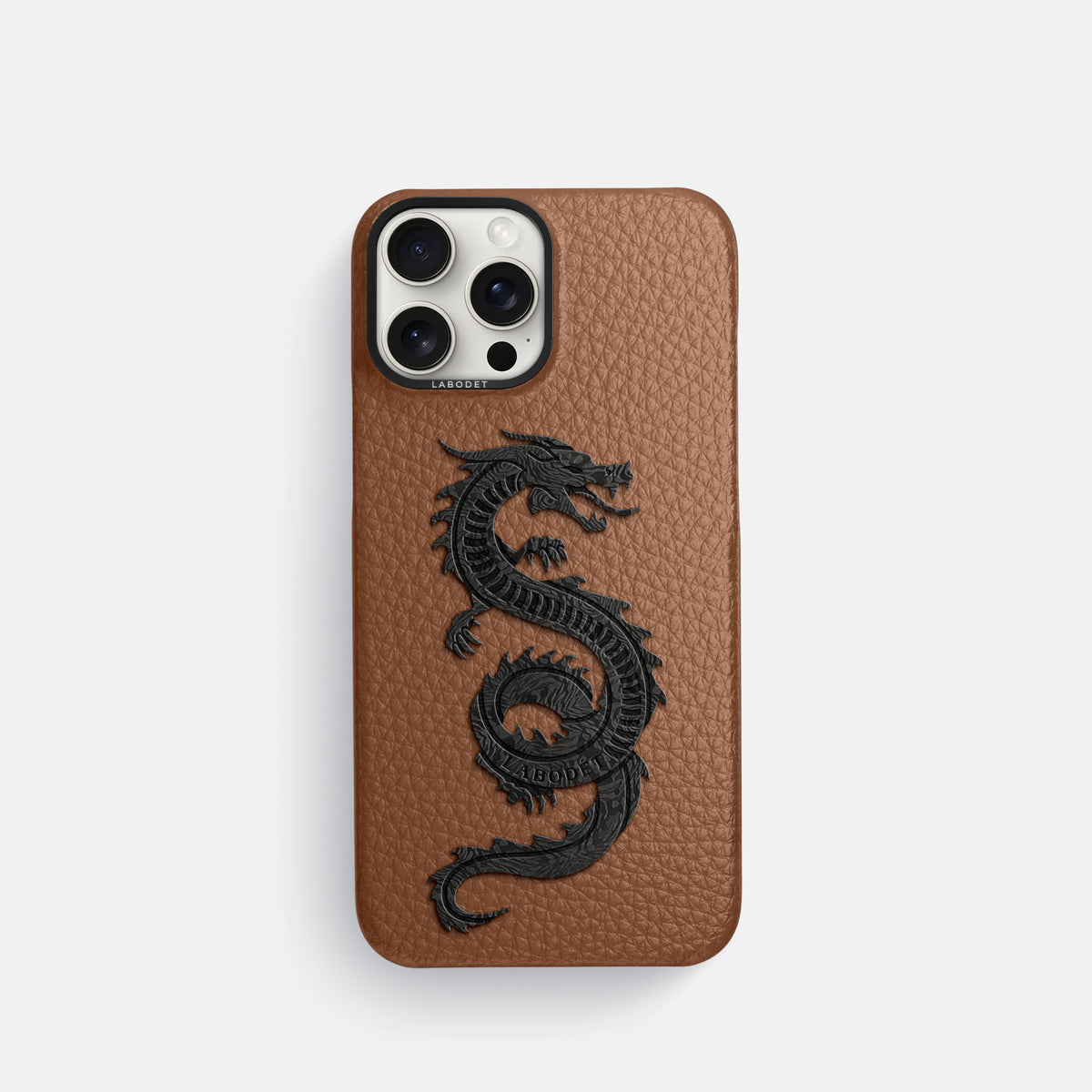 Caramel iPhone 16 Pro Classic Case Calf with Black Metal -1 | Caramel-Black