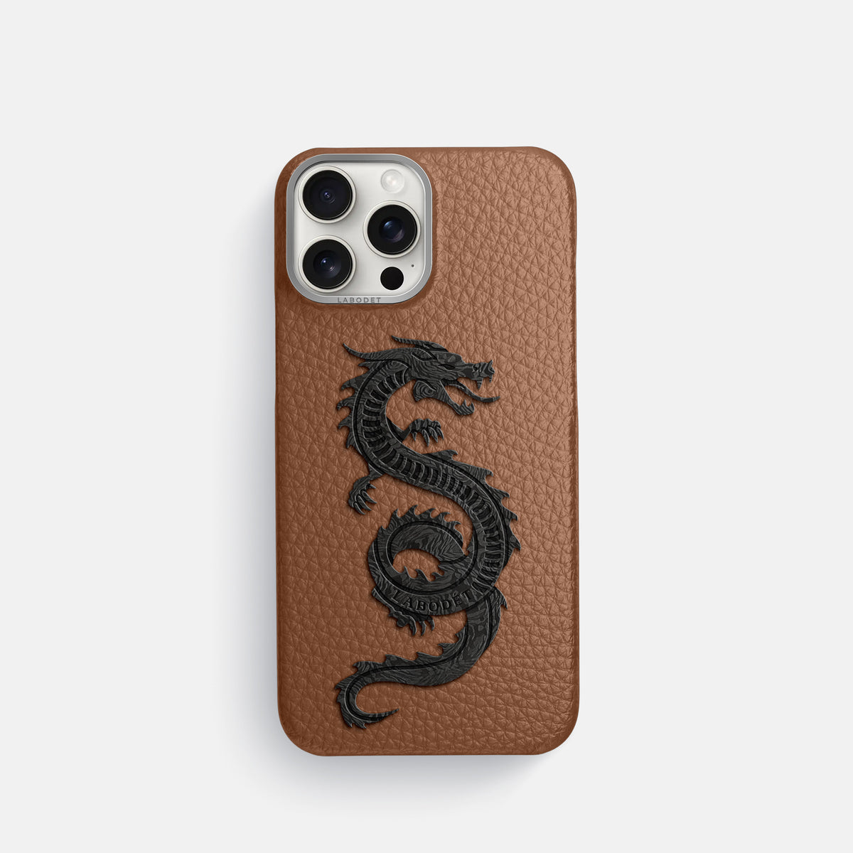 Caramel iPhone 16 Pro Classic Case Calf with Steel Metal -1 | Caramel-Steel