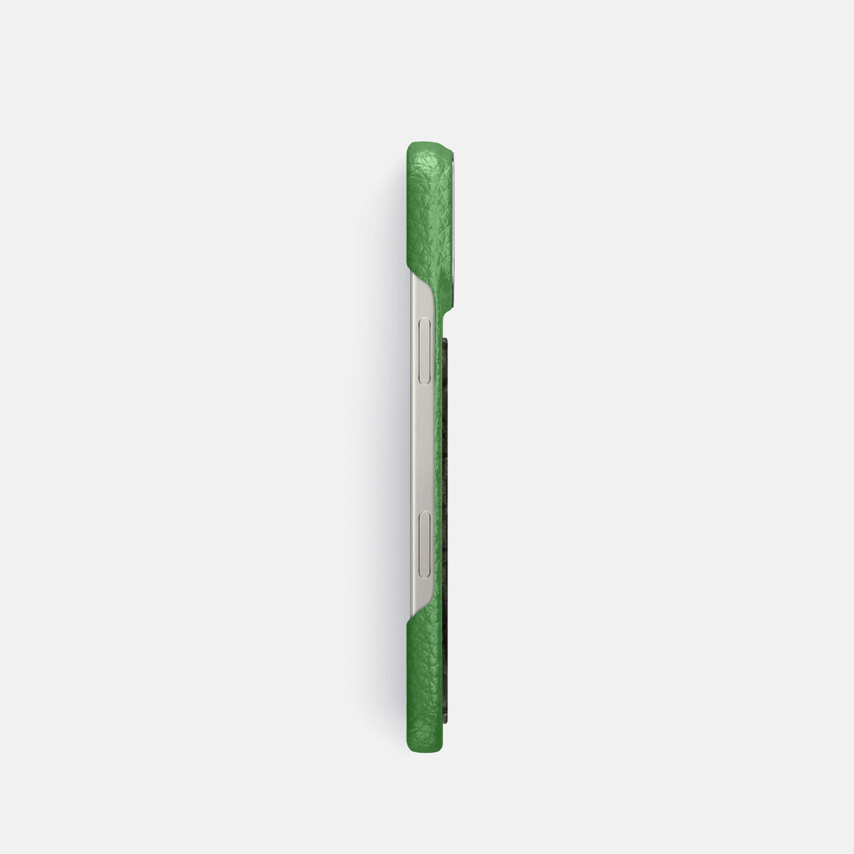 Herb iPhone 16 Pro Classic Case Calf with Steel Metal -3 | Herb-Steel