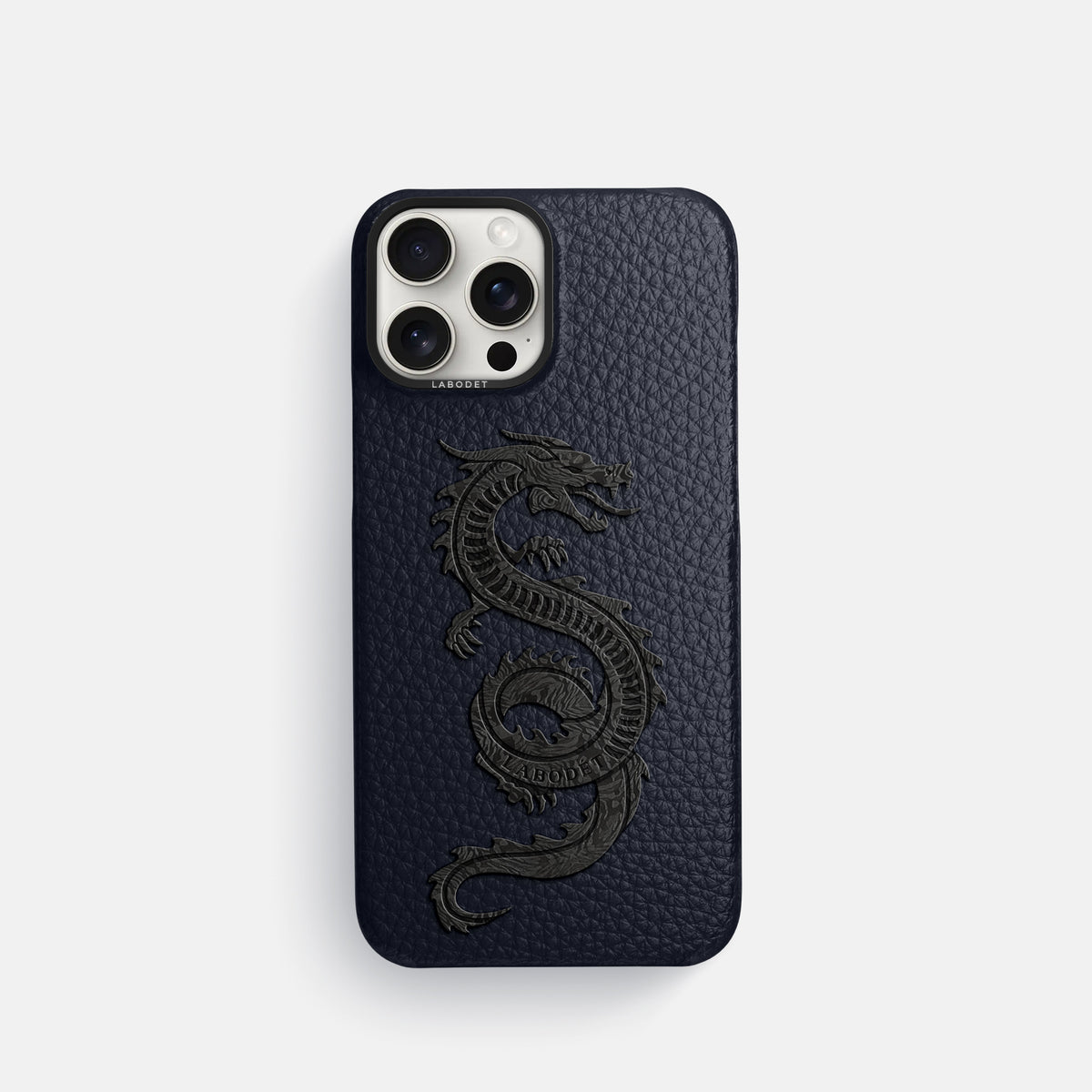 Marine iPhone 16 Pro Classic Case Calf with Black Metal -1 | Marine-Black