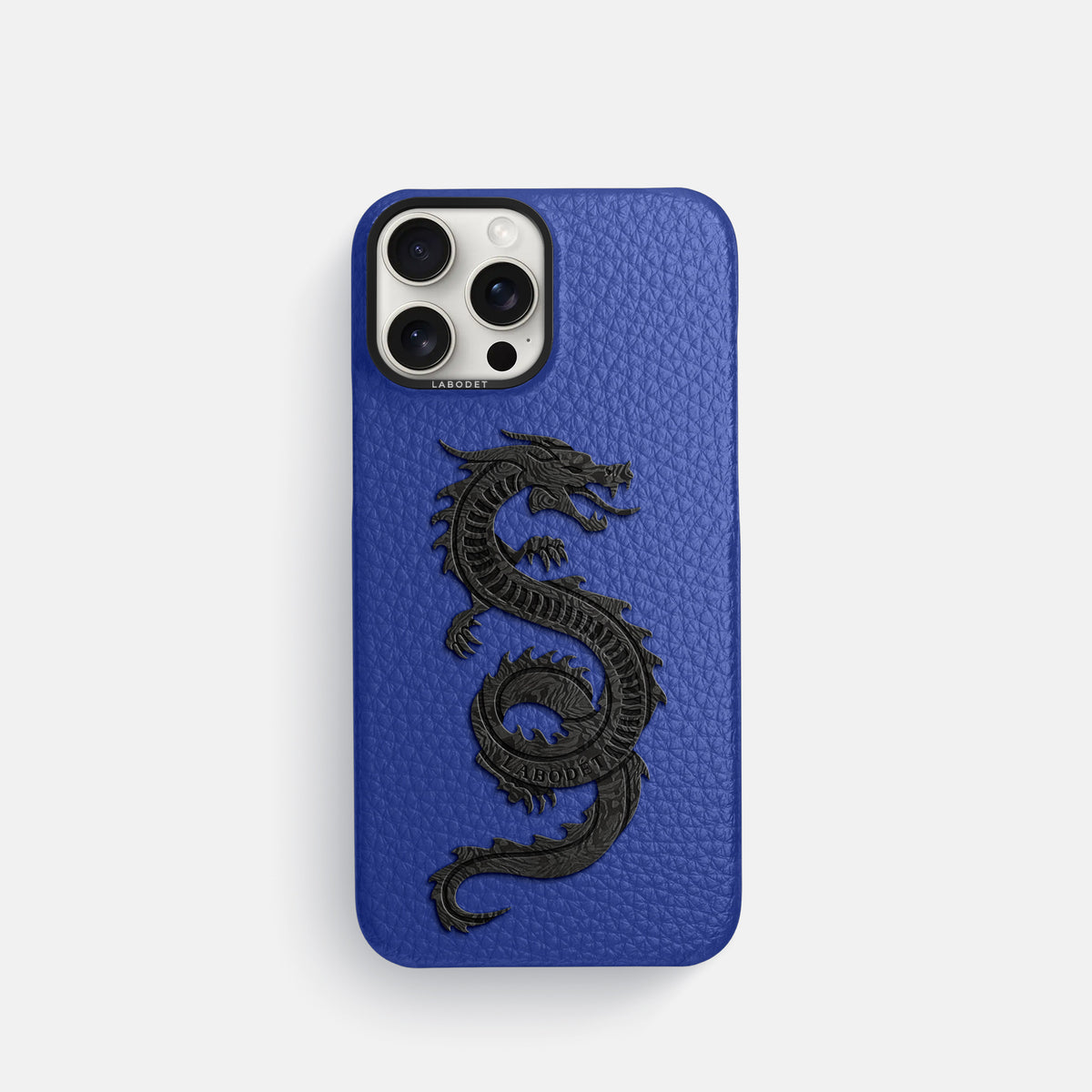 Royal Blue iPhone 16 Pro Classic Case Calf with Black Metal -1 | Royal-Blue-Black