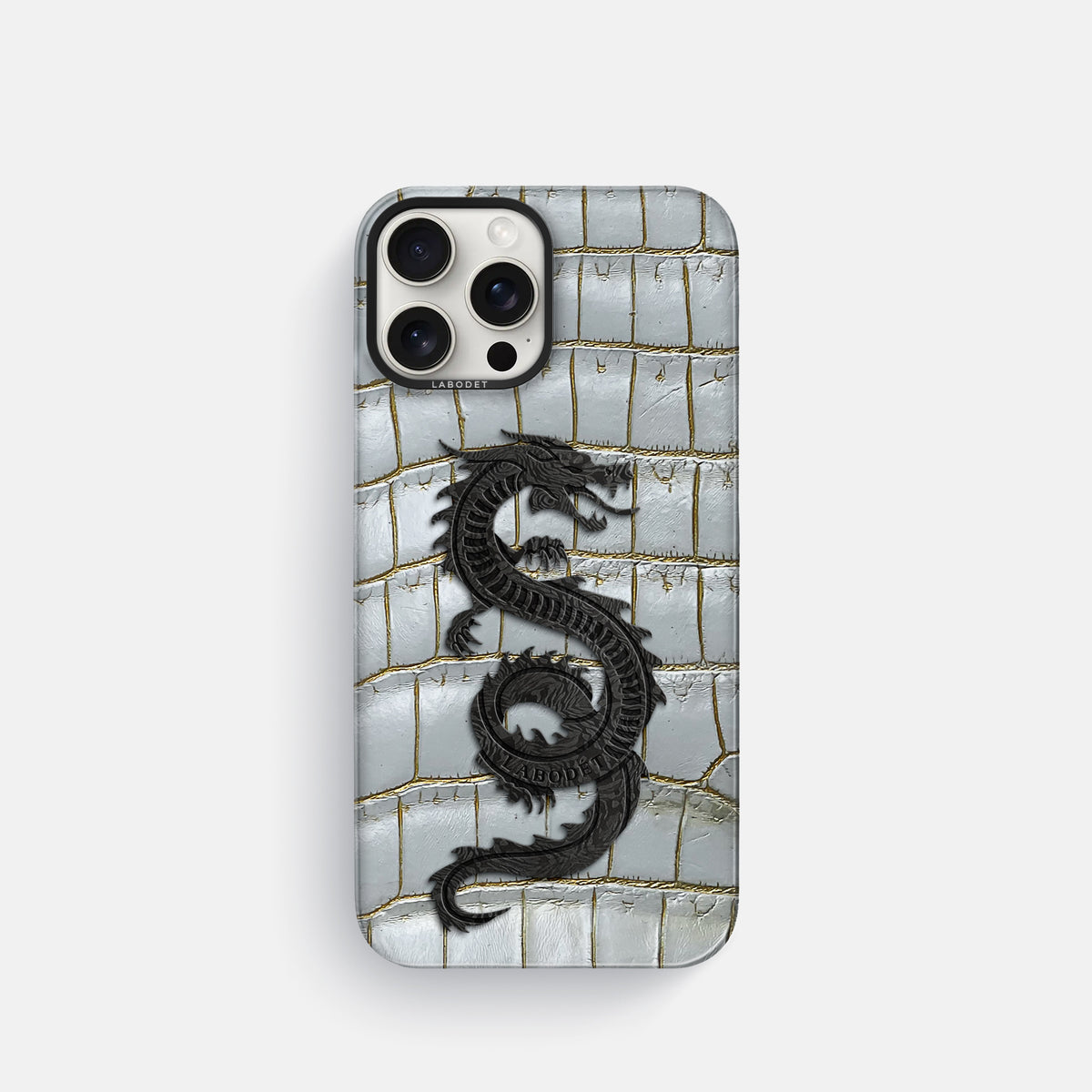Arctic iPhone 16 Pro Classic Case Himalayan Crocodile with Black Metal -1 | Arctic-Black