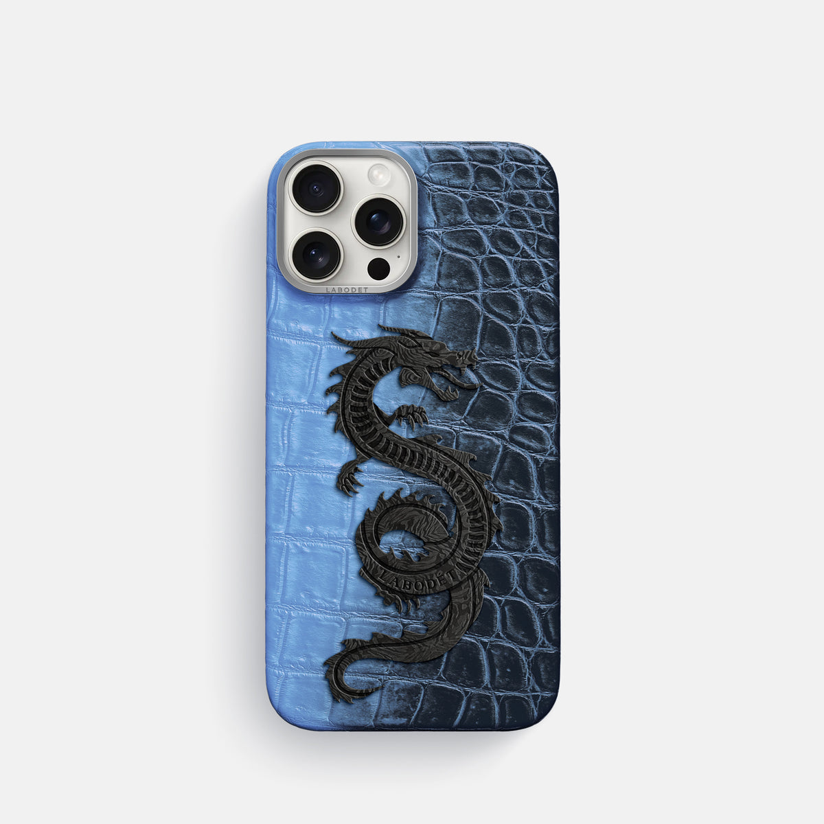 Lavender iPhone 16 Pro Classic Case Himalayan Crocodile with Steel Metal -1 | Lavender-Steel