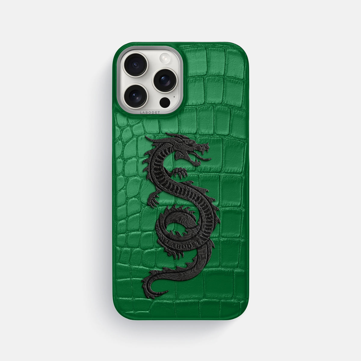 Forest-Green iPhone 16 Pro Max Classic Case Alligator with Steel Metal -1 | Forest-Green-Steel