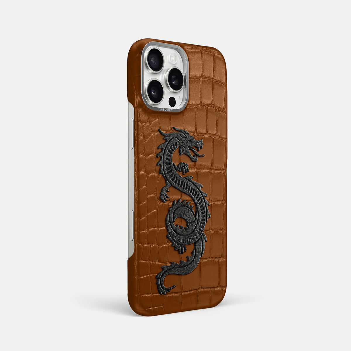 Honey iPhone 16 Pro Max Classic Case Alligator with Steel Metal -2 | Honey-Steel