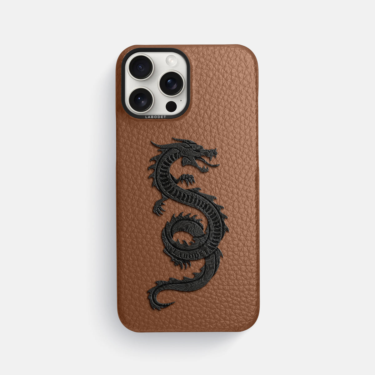 Caramel iPhone 16 Pro Max Classic Case Calf with Black Metal -1 | Caramel-Black