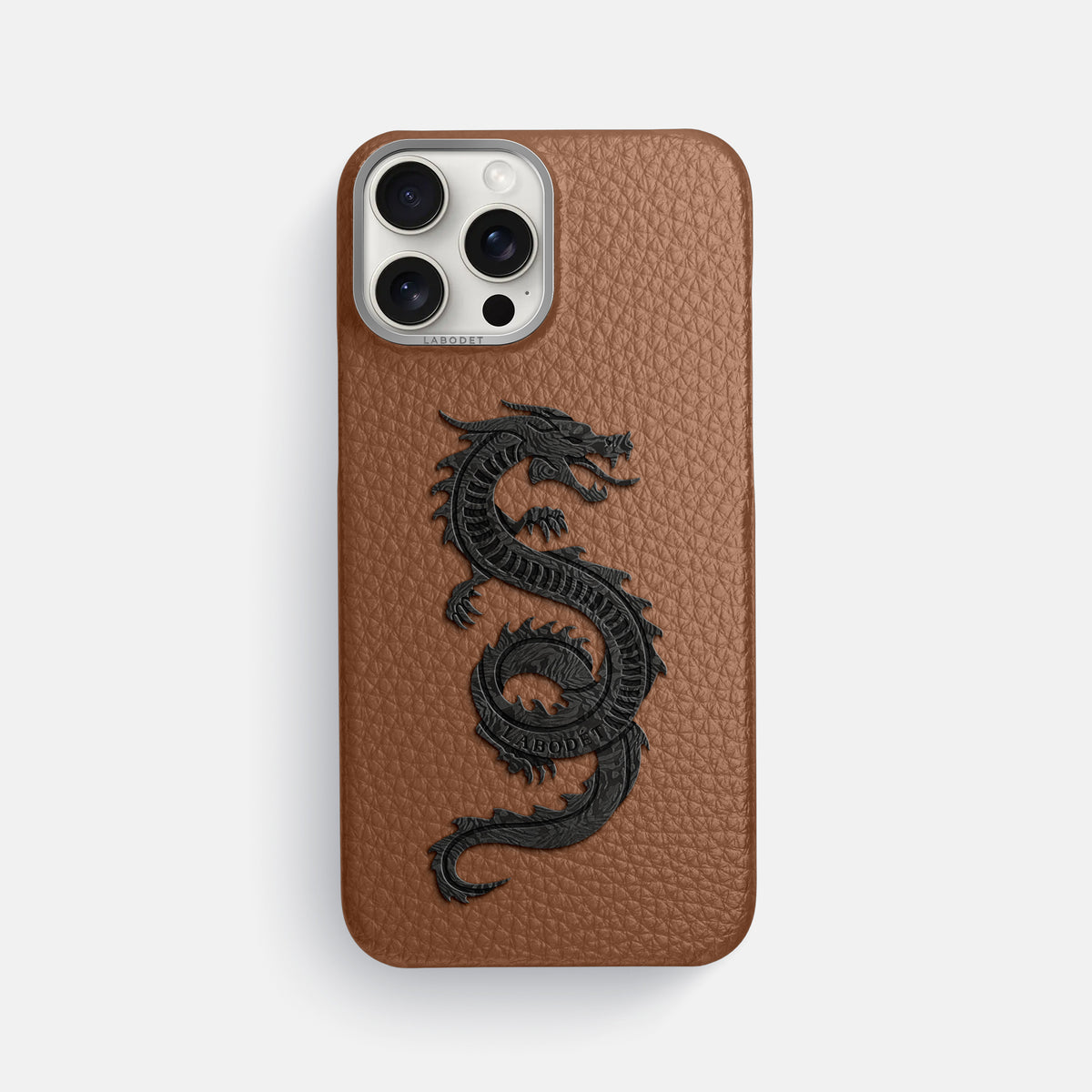 Caramel iPhone 16 Pro Max Classic Case Calf with Steel Metal -1 | Caramel-Steel