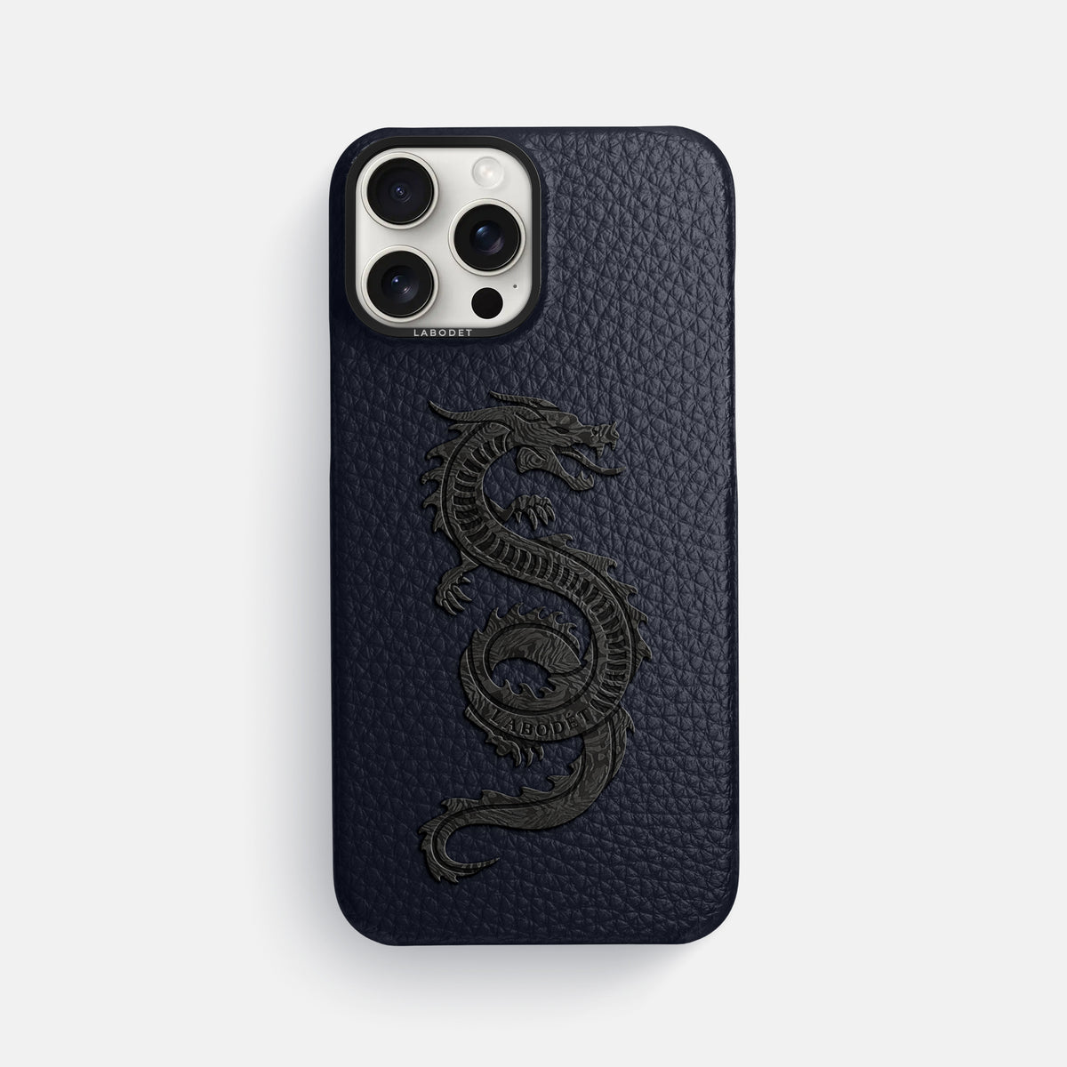 Marine iPhone 16 Pro Max Classic Case Calf with Black Metal -1 | Marine-Black