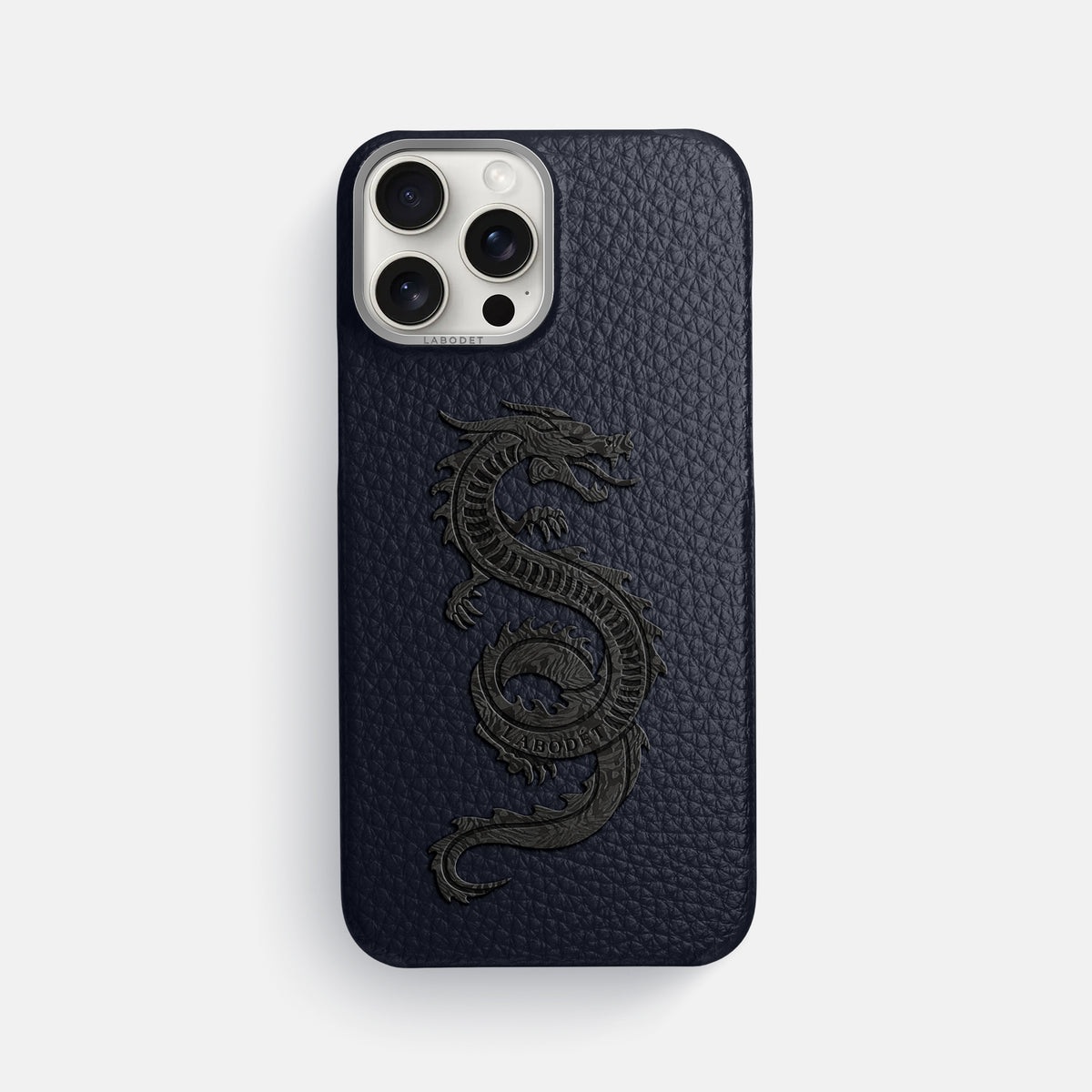 Marine iPhone 16 Pro Max Classic Case Calf with Steel Metal -1 | Marine-Steel