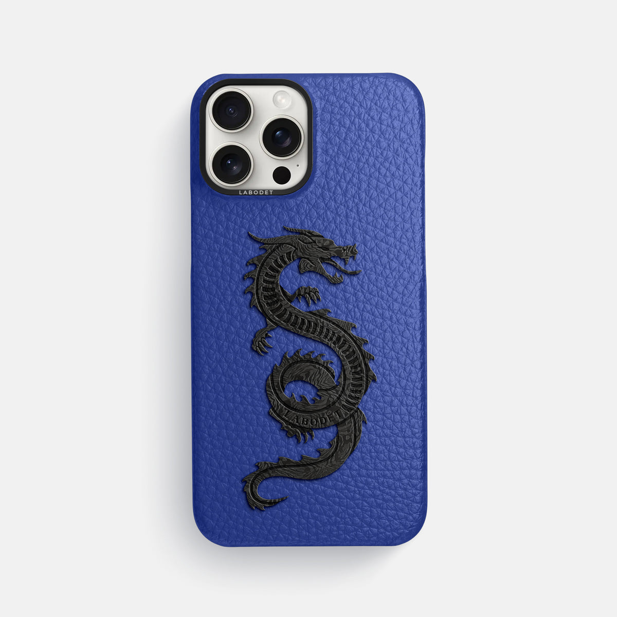Royal Blue iPhone 16 Pro Max Classic Case Calf with Black Metal -1 | Royal-Blue-Black