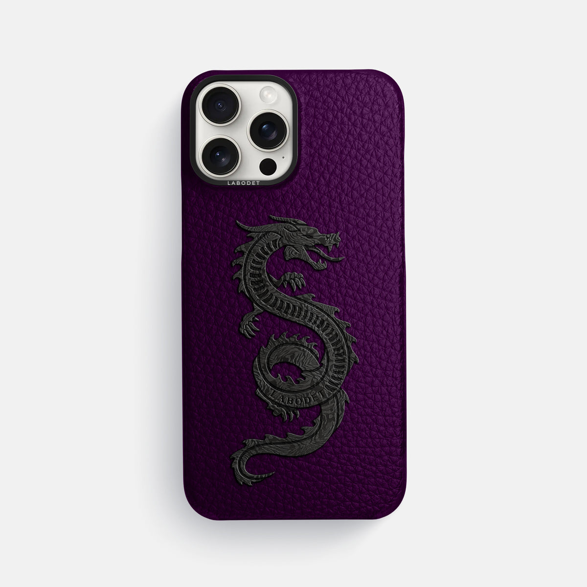 Violet iPhone 16 Pro Max Classic Case Calf with Black Metal -1 | Violet-Black