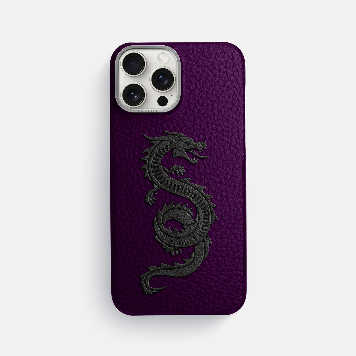 Violet iPhone 16 Pro Max Classic Case Calf with Steel Metal -1 | Violet-Steel
