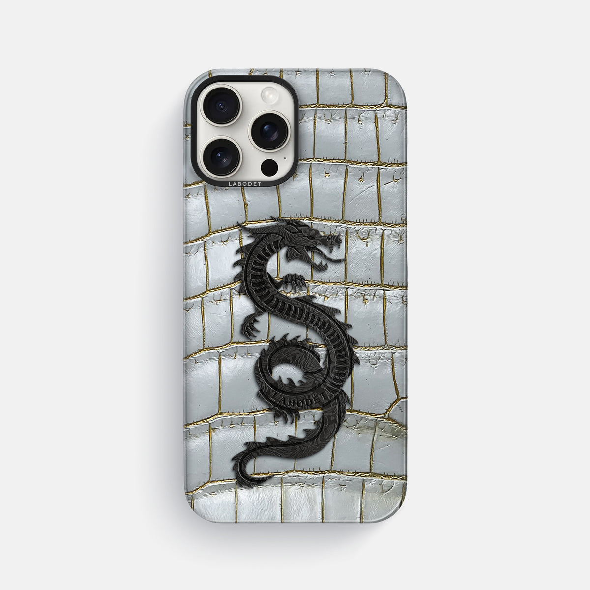 Arctic iPhone 16 Pro Max Classic Case Himalayan Crocodile with Black Metal -1 | Arctic-Black
