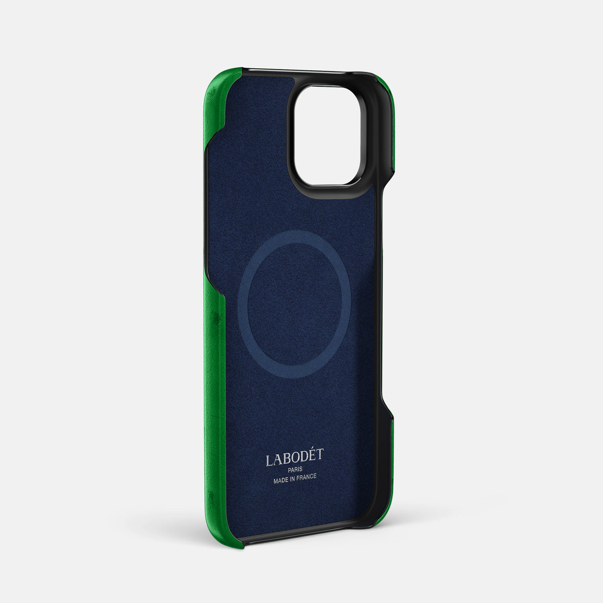 Kentucky Green iPhone 16 Pro Max Classic Case Ostrich with Black Metal -4 | Kentucky-Green-Black