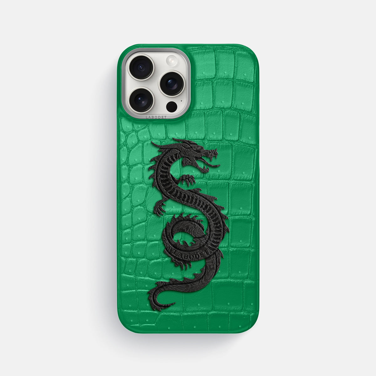 Cactus-Green iPhone 16 Pro Max Porosus Crocodile Porosus Crocodile with Steel Metal -1 | Cactus-Green-Steel