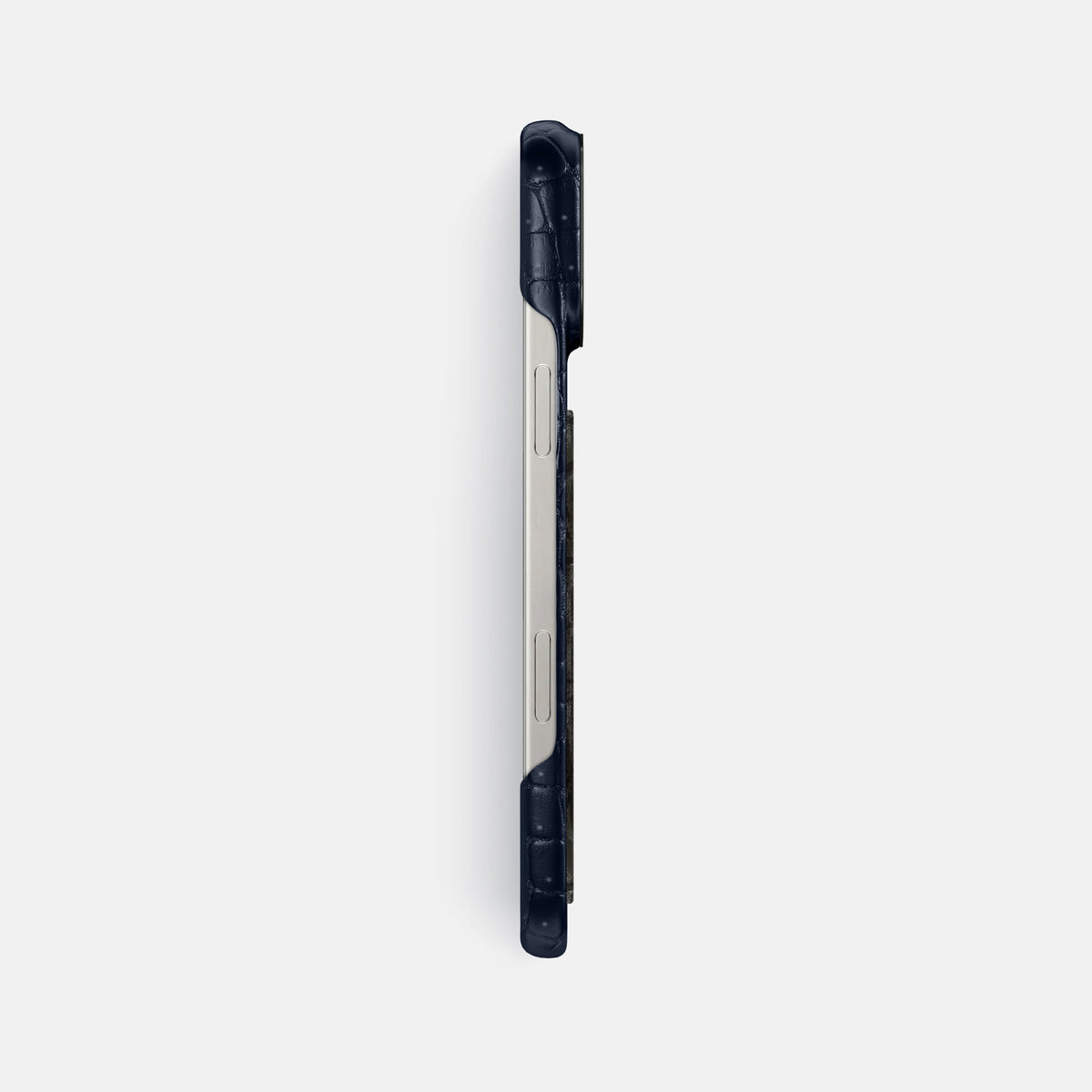 Deep Blue Sea iPhone 16 Pro Max Porosus Crocodile Porosus Crocodile with Black Metal -3 | Deep-Blue-Sea-Black