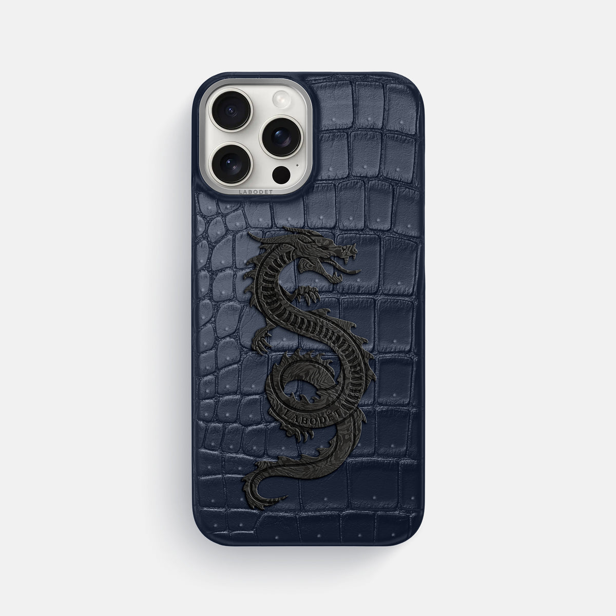 Deep Blue Sea iPhone 16 Pro Max Porosus Crocodile Porosus Crocodile with Steel Metal -1 | Deep-Blue-Sea-Steel