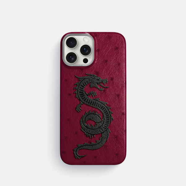 Classic Case With Carbon Dragon For iPhone 16 Pro In Ostrich