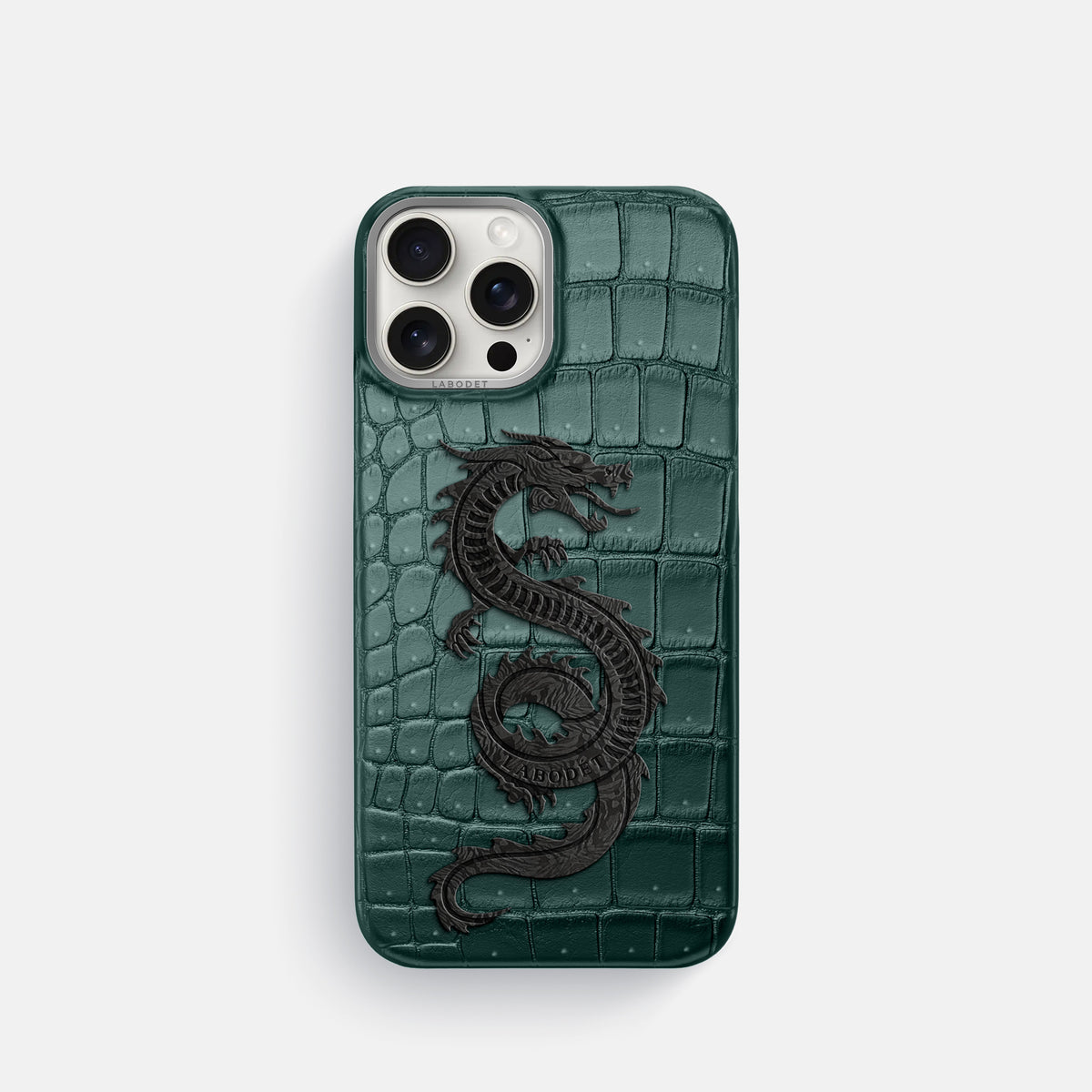 Dark-Forest iPhone 16 Pro Porosus Crocodile Porosus Crocodile with Steel Metal -1 | Dark-Forest-Steel